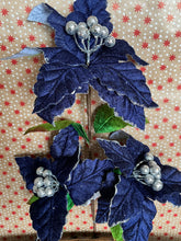 Load image into Gallery viewer, Navy Poinsettia Branch