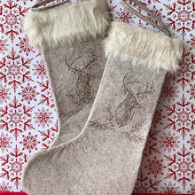 Load image into Gallery viewer, Felt Reindeer Stocking