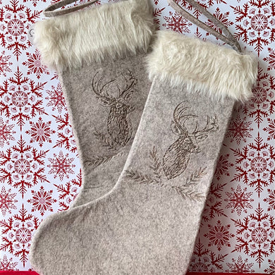 Felt Reindeer Stocking