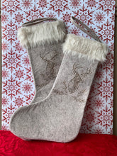 Load image into Gallery viewer, Felt Reindeer Stocking