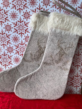 Load image into Gallery viewer, Felt Reindeer Stocking