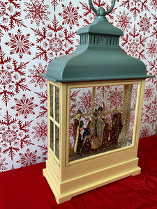 Nativity Glitter Lantern LED