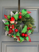 Load image into Gallery viewer, Red and Green Elf Wreath