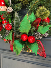 Load image into Gallery viewer, Red and Green Elf Wreath