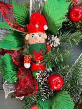 Load image into Gallery viewer, Red and Green Elf Wreath