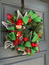 Load image into Gallery viewer, Red and Green Elf Wreath