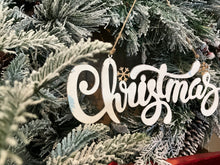 Load image into Gallery viewer, White Tin Christmas Sign