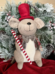 Red Top Hat Mouse Plush