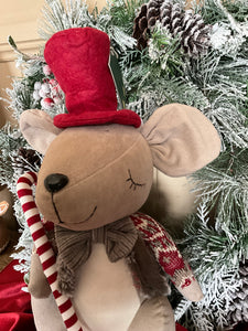 Red Top Hat Mouse Plush