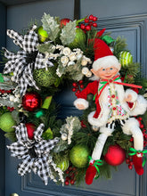 Load image into Gallery viewer, Elf Christmas Wreath