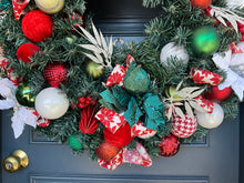 Load image into Gallery viewer, Red Green White Wreath