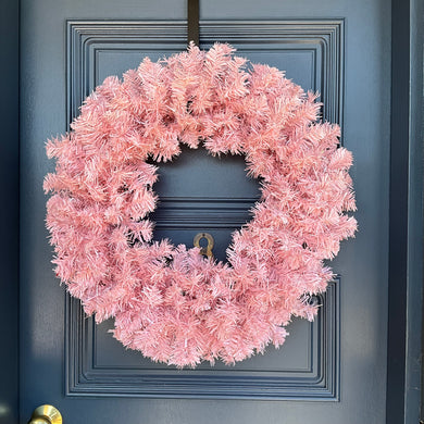 Pink Christmas Wreath LED