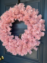 Load image into Gallery viewer, Pink Christmas Wreath LED