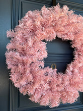 Load image into Gallery viewer, Pink Christmas Wreath LED