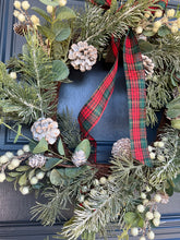 Load image into Gallery viewer, Frosted Berry Pinecone Wreath