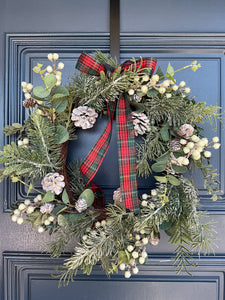 Frosted Berry Pinecone Wreath