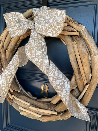 Natural Driftwood Wreath Lge