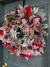 Load image into Gallery viewer, Purple Red Wreath LED