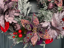 Load image into Gallery viewer, Purple Red Wreath LED