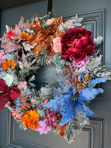 Floral Christmas Wreath LED