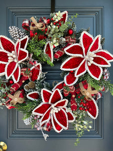 Red Christmas Wreath LED