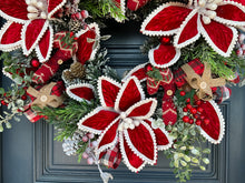 Load image into Gallery viewer, Red Christmas Wreath LED