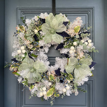 Load image into Gallery viewer, Green Navy Christmas Wreath