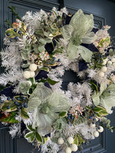 Load image into Gallery viewer, Green Navy Christmas Wreath