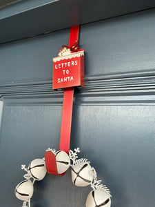 Letters to Santa Wreath Hanger Red