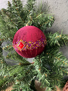 Burgundy Velvet Ball Jewels