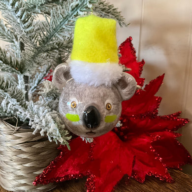 Yellow Hat Koala Decoration