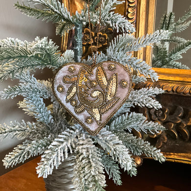 Gold Embroidered Heart