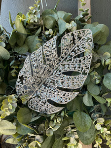 Silver Monstera Leaf