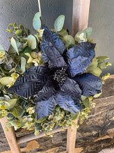 Load image into Gallery viewer, Navy Poinsettia