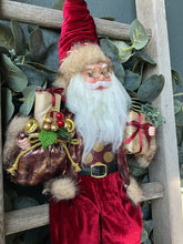 Load image into Gallery viewer, Burgundy Sitting Santa