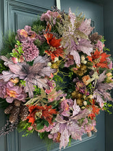 Load image into Gallery viewer, Mauve Orange Christmas Wreath