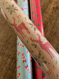 Tiny Roll Wrap Red Reindeer