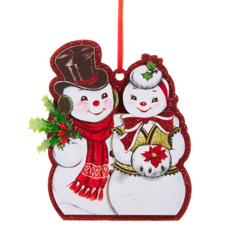 Mr & Mrs Snowman Deco RAZ
