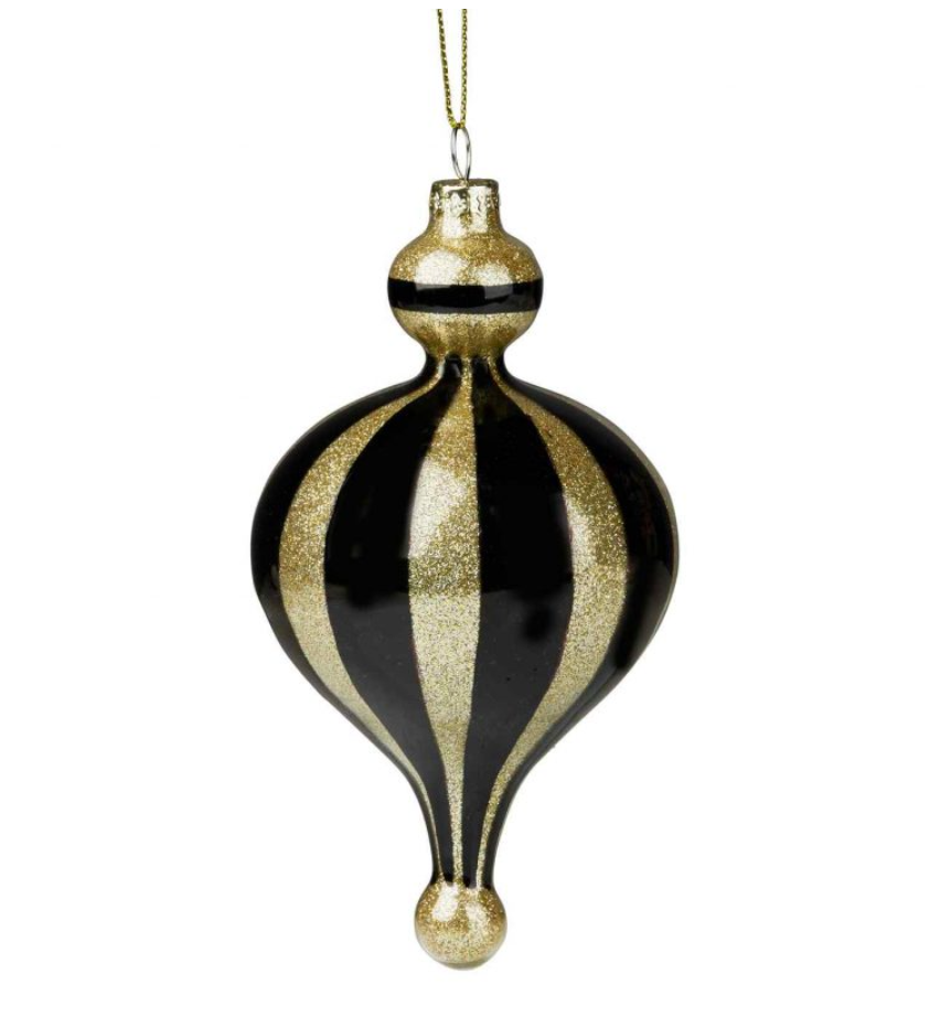 Gold Black Striped Decoration