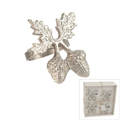 Silver Acorn Napkin Rings