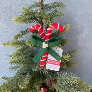 Red Felt Candy Canes