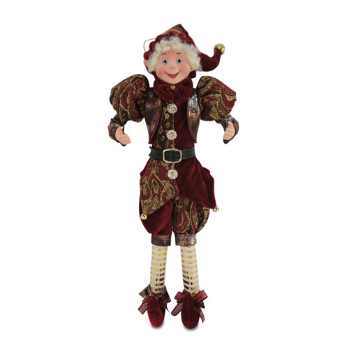 Gold Maroon Christmas Elf