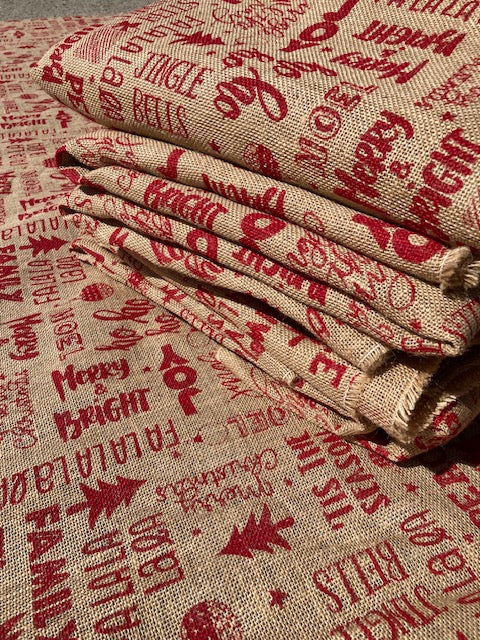 Hessian Christmas Fabric