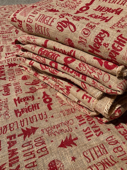 Hessian Christmas Fabric