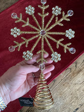 Load image into Gallery viewer, Gold Beaded Tree Topper