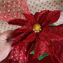 Load image into Gallery viewer, Poinsettia Glitter Headband