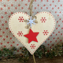 Load image into Gallery viewer, Wooden Heart with Star