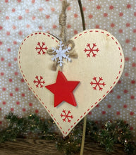 Load image into Gallery viewer, Wooden Heart with Star