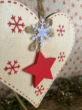 Load image into Gallery viewer, Wooden Heart with Star