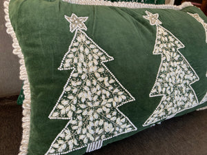 Green Christmas Tree Pillow